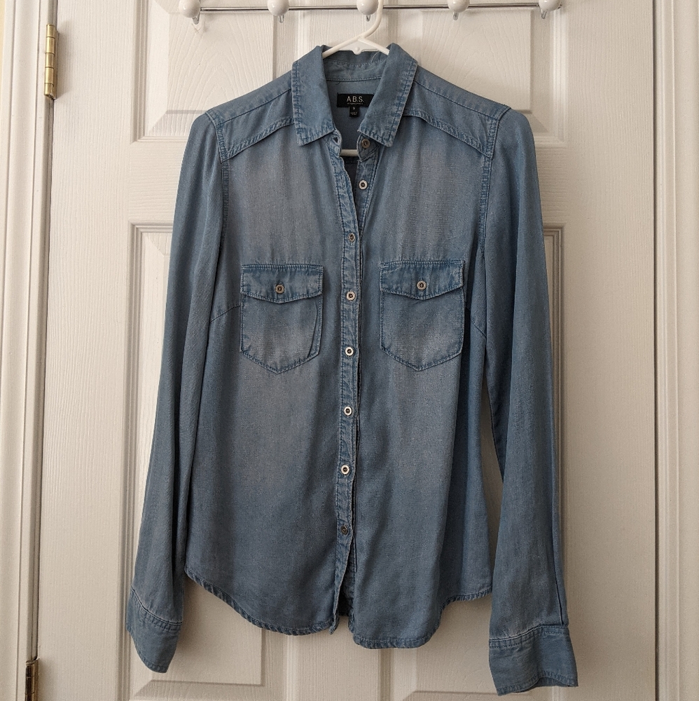 Denim button up (Women's size small)